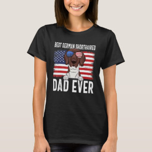 Camiseta American Flag German Shorthaired Dad Dog Father's