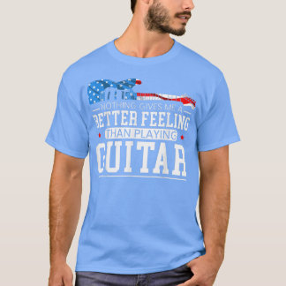 Camiseta American Flag Guitar Patriotic Guitarist T-Shirt  