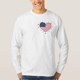 Camiseta American Flag Heart - Patriotic USA Love Symbol