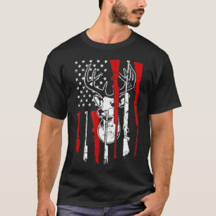 Camiseta American Flag Hunting Deer Awesome Usa Gift
