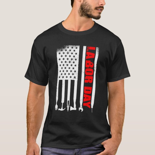 Camiseta American Flag Labor Day (Anverso)