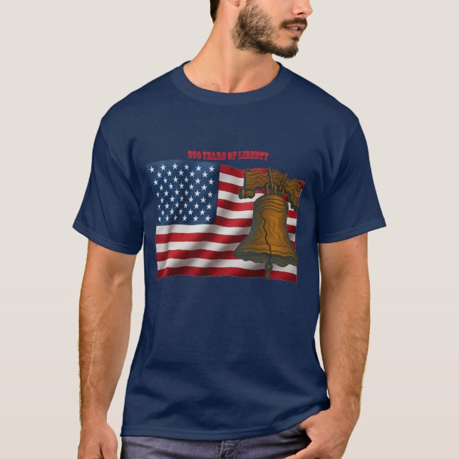 Camiseta American Flag & Liberty Bell Independence Day URM (Anverso)