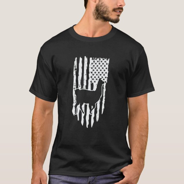 Camiseta American Flag Llama (Anverso)