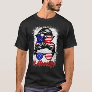 Camiseta American Flag Mom Life Mother's 4th Of July Patri