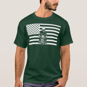 Camiseta American Flag Motorcycle Apparel - Biker Motorcycl