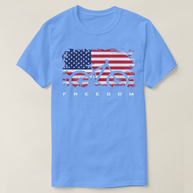 Camiseta American Flag MTB Mountain Bike Apparel - Mountain (Diseño del anverso)