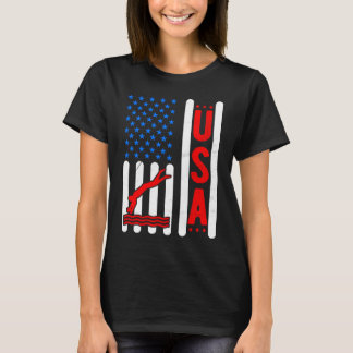Camiseta American Flag Patriotic USA Men Women Swimming Fre