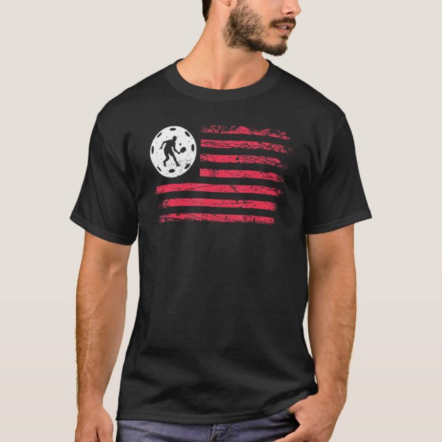 Camiseta American Flag Pickleball Player (Anverso)