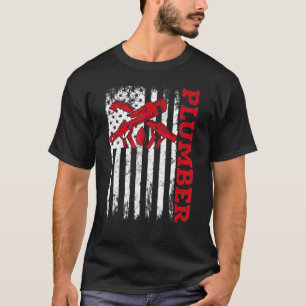 Camiseta American Flag Plumber 4th Of July Patriotic For Ma
