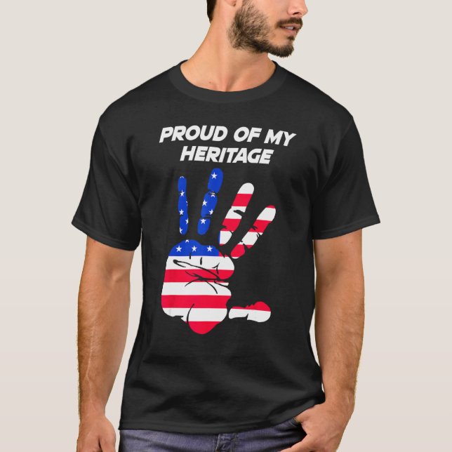 Camiseta American Flag Printed Palm USA (Anverso)