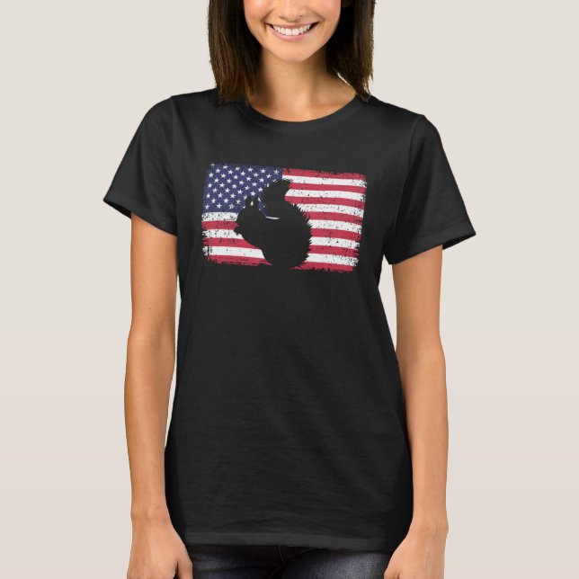 Camiseta American Flag Squirrel 4th of July Squirrel (Anverso)