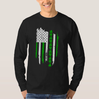 Camiseta American Flag St Patricks Day Vintage Irish Lucky 