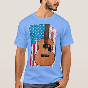 Camiseta American Flag US Guitar 4th Of July Musician Patri