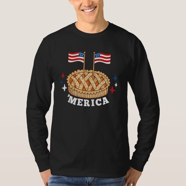 Camiseta American Flag USA Apple Pie Merica 4th of July (Anverso)
