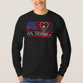 Camiseta American Flag VA Nurse Patriotic 4th Of July