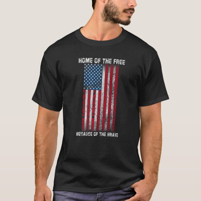 Camiseta American Flag Veteran For Men Women Kids Home Of T (Anverso)