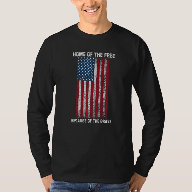 Camiseta American Flag Veteran For Men Women Kids Home Of T (Anverso)