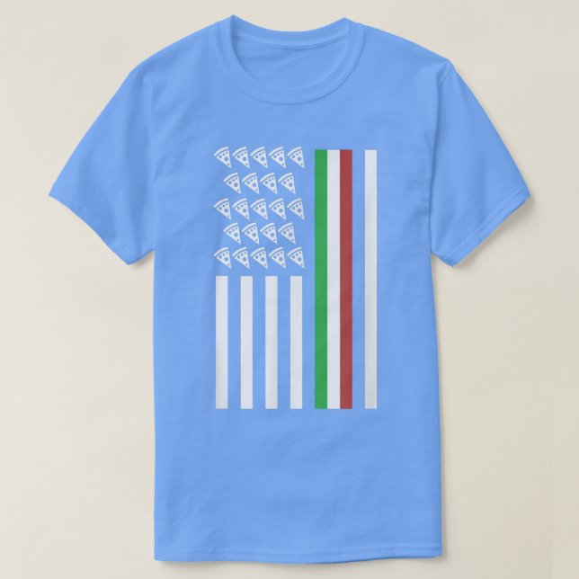 Camiseta American Flag With Pizza Funny Italy Italian Pride (Diseño del anverso)