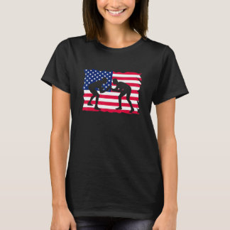 Camiseta American Flag Wrestling Wrestler Wrestling Fan