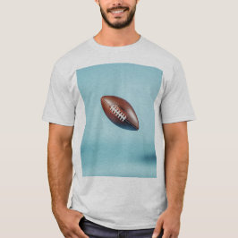 Camiseta American football ball in the air with bright ligh