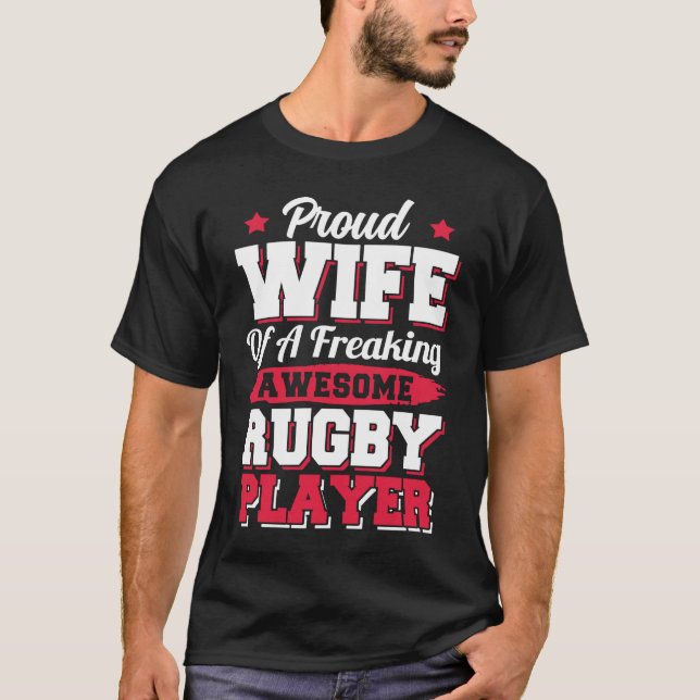 Camiseta American Football  Coach Rugby Player Wife (Anverso)