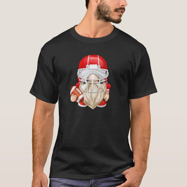 Camiseta American Football Gnome With Red Football Helmet F (Anverso)
