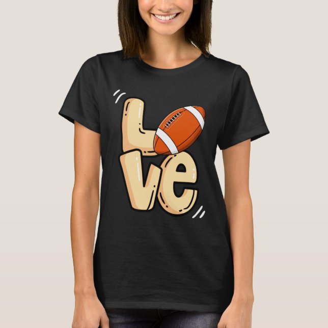 Camiseta American Football Love Valentines Rugby Srts Pl _1 (Anverso)