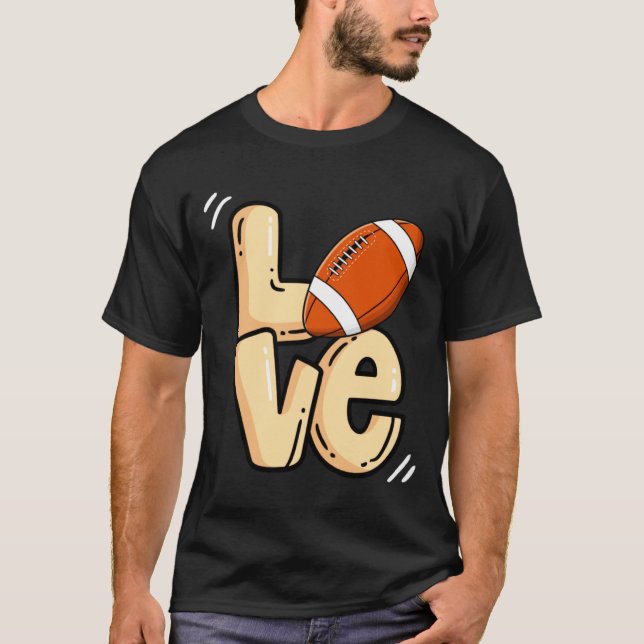 Camiseta American Football Love Valentines Rugby Srts Pl _1 (Anverso)