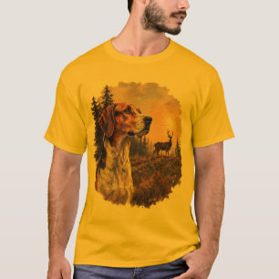Camiseta American Foxhound con ciervo de cola blanca