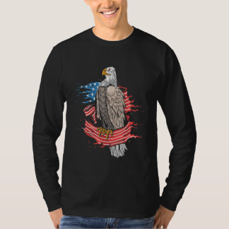 Camiseta american freedom eagle cross flag military army