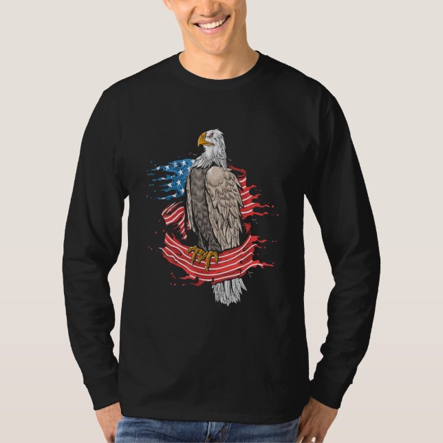 Camiseta american freedom eagle cross flag military army (Anverso)