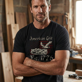 Camiseta American Grit Est 1776 Patriotic Men's T-Shirt