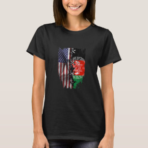 Camiseta American Groed Afghan Roots USA Bandera de Afganis