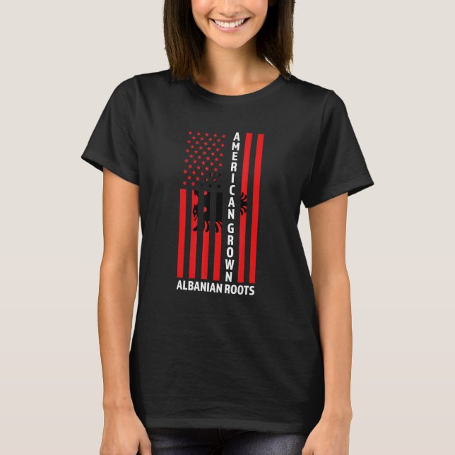 Camiseta American Grown Albanian Roots Albania Albanian (Anverso)
