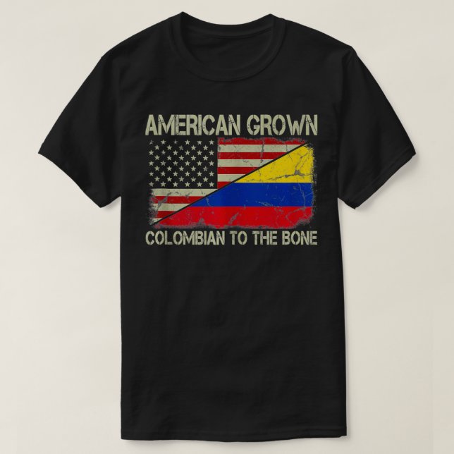 Camiseta American Grown Colombian To The Bone US Colombia F (Diseño del anverso)