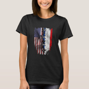 Camiseta American Grown Dutch Roots Bandera de los Estados 