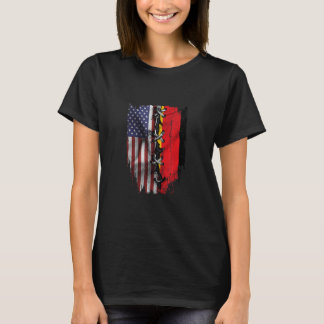 Camiseta American Grown German Roots USA Germany Flag