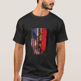 Camiseta American Grown German Roots USA Germany Flag