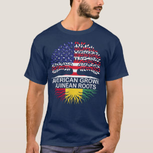 Camiseta American Grown Guinean Roots Guinea Flag 