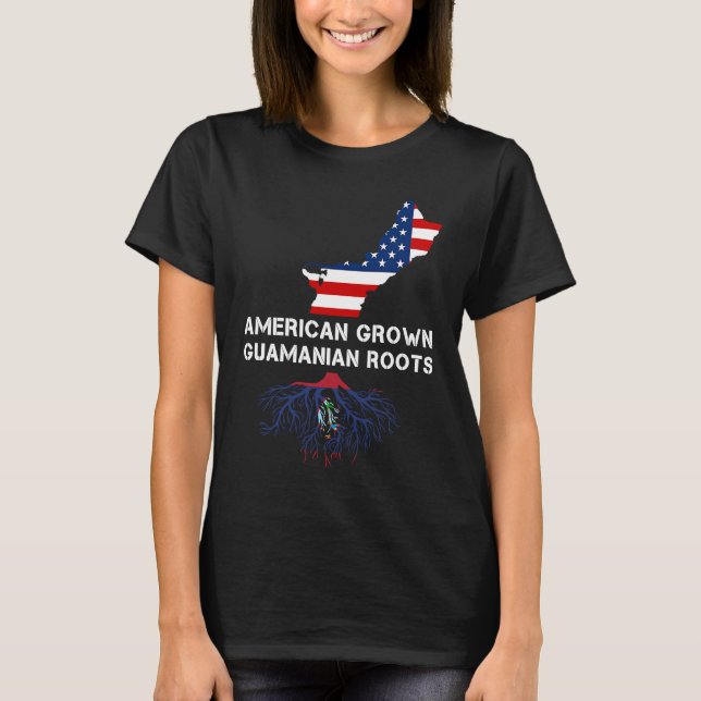 Camiseta American Grown Root Guam Chamorro (Anverso)