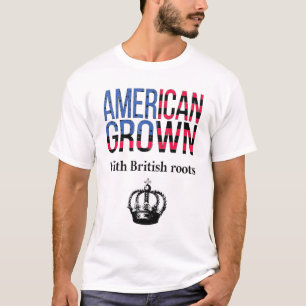 Camiseta American Grown With British Roots Patriotic Briton