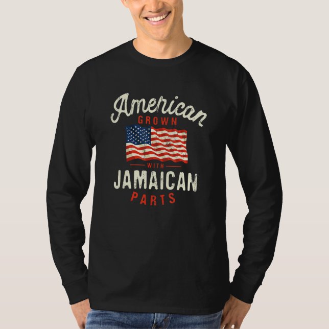 Camiseta American Grown with Jamaican Parts Patriotic Natio (Anverso)