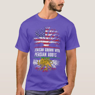 Camiseta American Grown with Persian Roots USA Flag Persia 