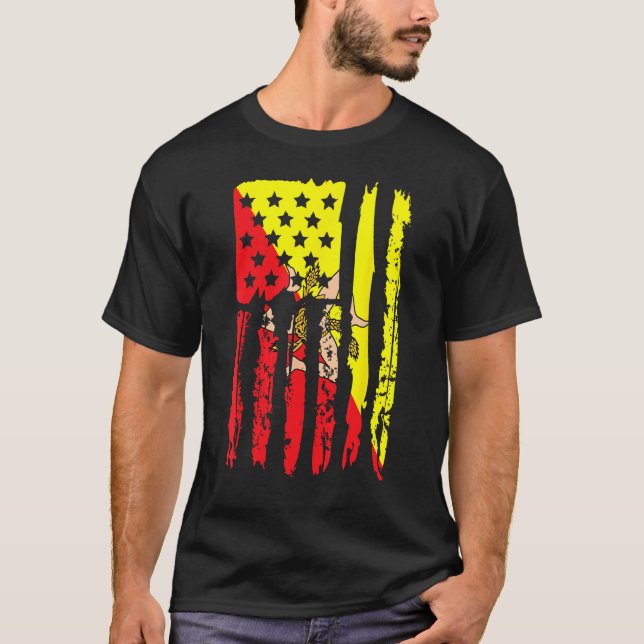 Camiseta American Grown with Sicilian Roots  Sicily Malta 1 (Anverso)