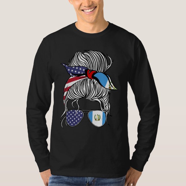 Camiseta American Guatemalan Patriot Flag Women Guatemala G (Anverso)