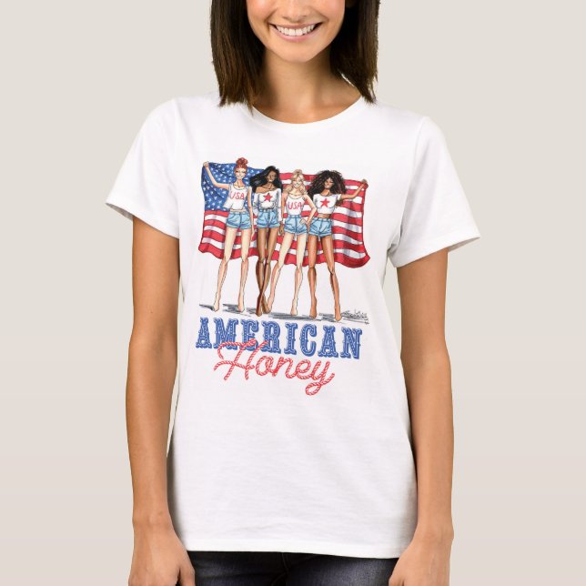 Camiseta American Honey Tee por el Ilustracion Amy Lee (Anverso)
