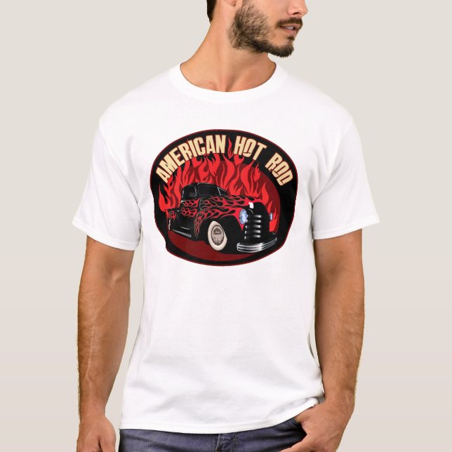 Camiseta american hot rod voiture vehicule ancienne vintage (Anverso)