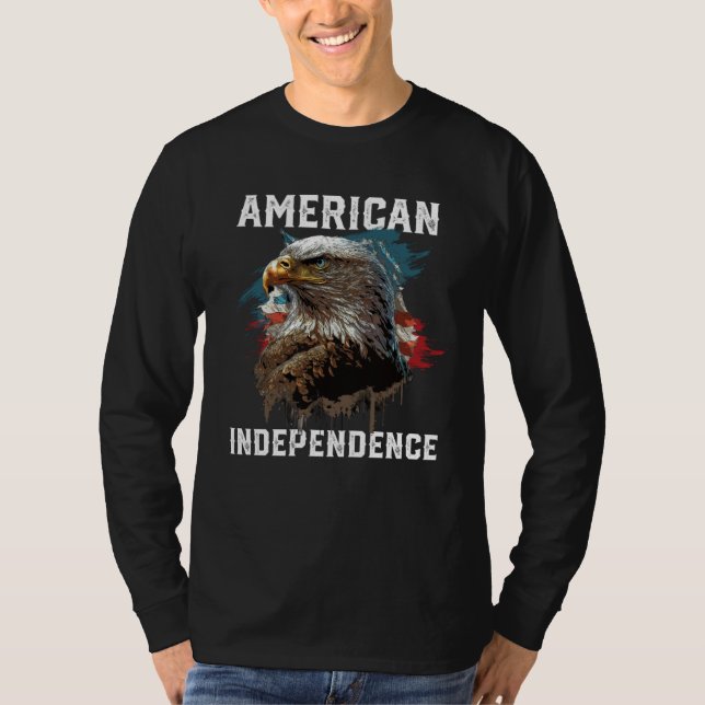Camiseta American Independence American Bald Eagle 4th of J (Anverso)