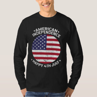 Camiseta American Independence Happy 4th July Vintage Men W
