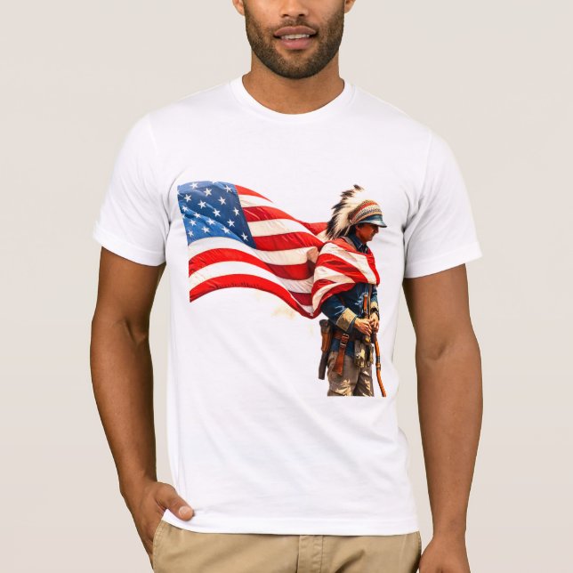 Camiseta american indian soldier (Anverso)